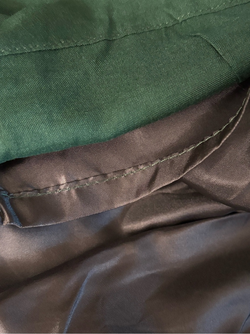 NWT High-Waist Button-Front Skater Skirt in Deep Green With Tan Belt Lined - Picture 8 of 8
